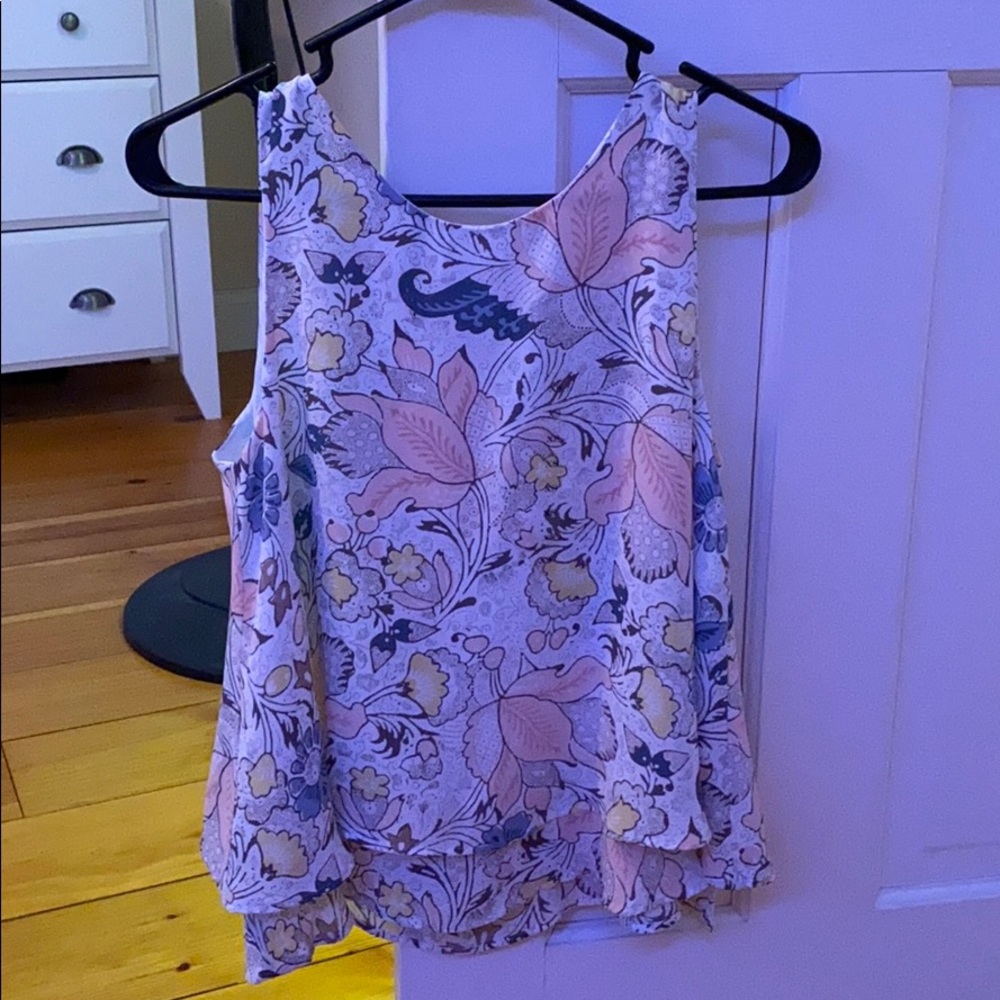 Loft floral tank blouse size xs. New with tags!